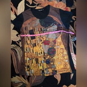 Artistic Klimt Graphic T-Shirt with Vibrant Design